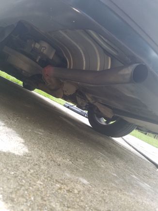 Deleted the muffler and welded on a random exhaust pipe found in my friend's yard