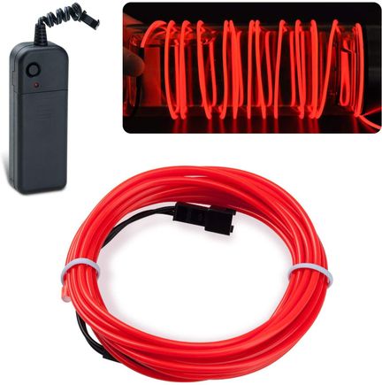 Battery powered EL wire kit