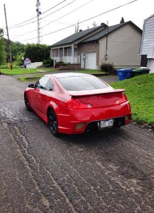 infiniti g35 , red , gtr body kit                        #g35#redcar#monbb#bodykit#gtrstyle#34#infiniti#car#passion#flash#sun#love2ride