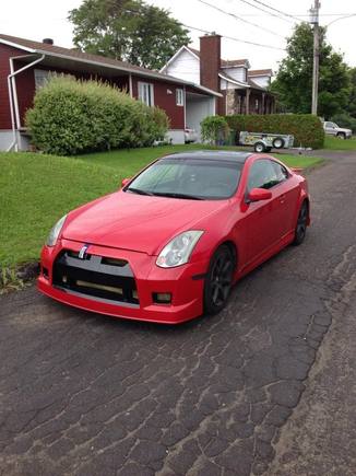 infiniti g35 , red , gtr body kit                        #g35#redcar#monbb#bodykit#gtrstyle#34#infiniti#car#passion#flash#sun#love2ride