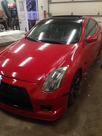 infiniti g35 , red , gtr body kit                        #g35#redcar#monbb#bodykit#gtrstyle#34#infiniti#car#passion#flash#sun#love2ride