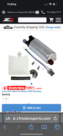 Walbro 255 fuel pump bit is same size & width of stock 1 to show the difference between the 485
