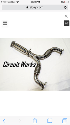 This is the resonated y pipe from circuit werks it has got great reviews and is said to be extremely similar to motordyne xyz for almost half the price $289 ..resonated or straight pipe is my question