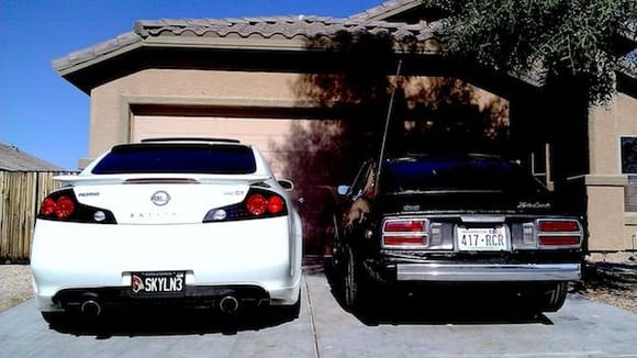 the new baby w the old daddy 280z...