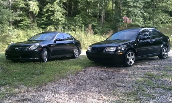 My 2004 g35 6mt.  My 2003 vw GLI vr6