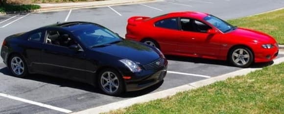 My wife's coupe and my GTO