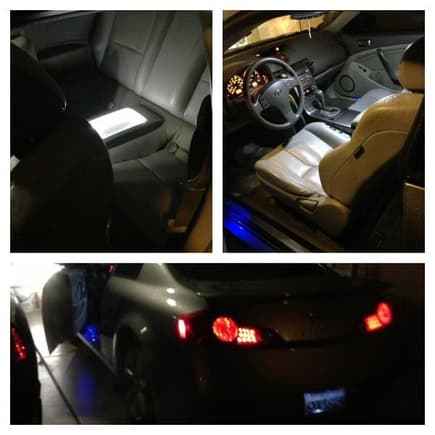 Put in brighter lights(LED) and blue door step lights