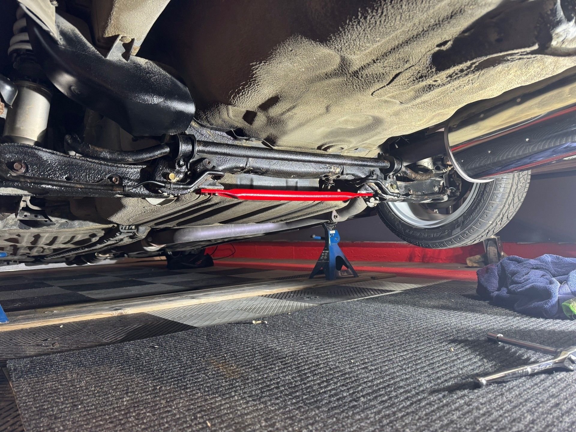 In the process of cleaning up the rear underside. 