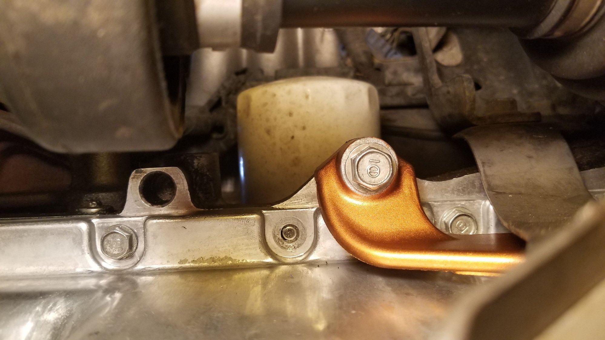 D16Y8 oil pan install broke engine block stud HELP! HondaTech