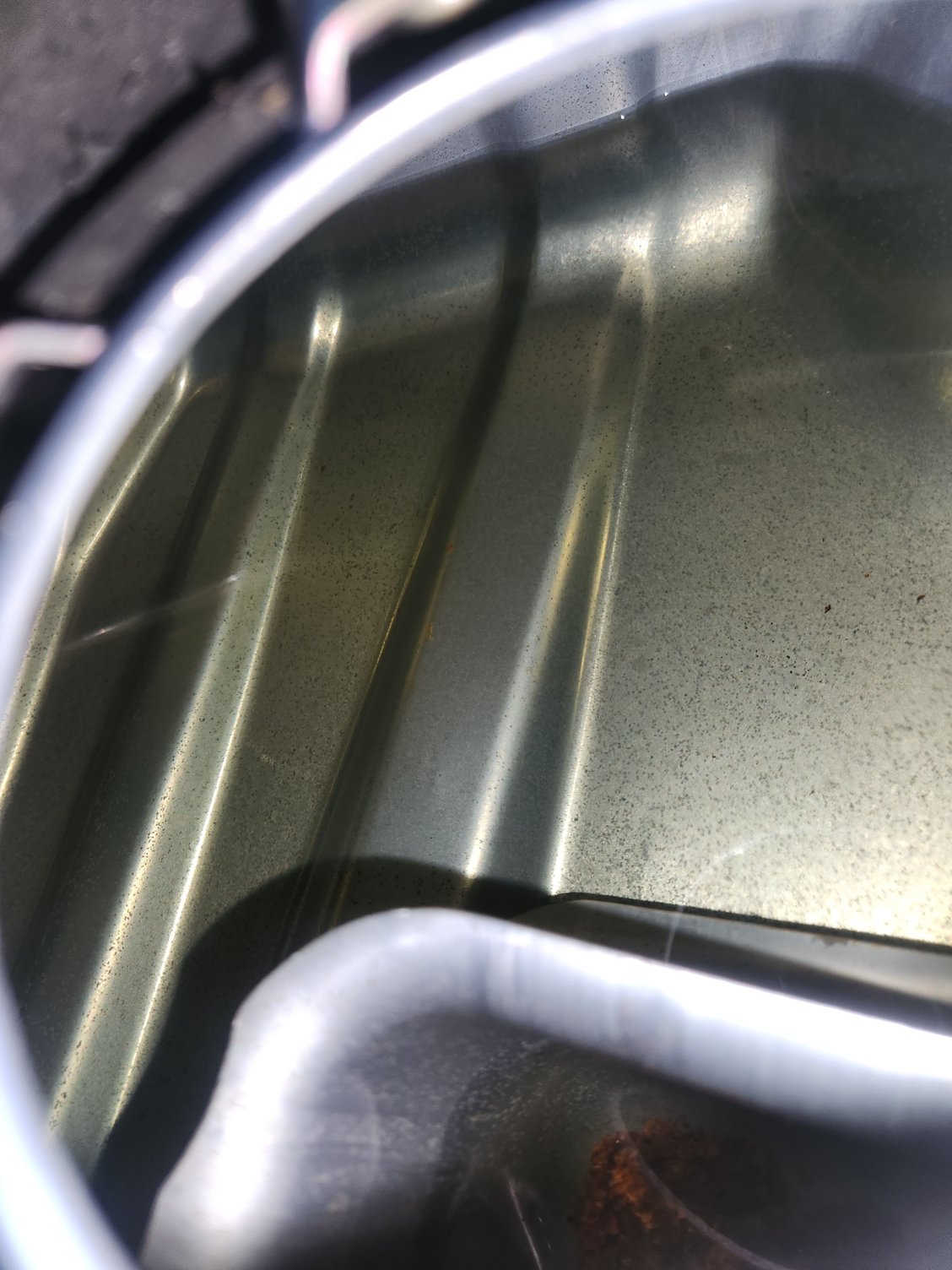 Front of fuel tank.