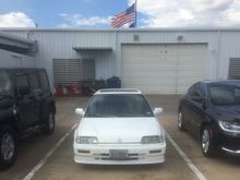 Blown head gasket, a/c doesn’t work, interior water leaks, oil leaks galore. But she looks aight.