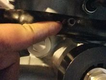 This coolant bypass port goes up to the IACV (for no reason btw)....