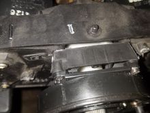 the only problem was that this spacer that came with it from the Prelude column was shaped and tapped differently than the Accord column . So as you can see here I had to do a bit of cutting, drilling, and general massaging in order to make it work. But in the end....
