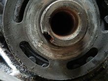 End of the crank where the balancer bolts on