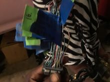 J32 ecu harness plug... each wire is labled and the few with green tape on the ends connect with the civic c131 plug (by way of tapping into or cut and mend?)