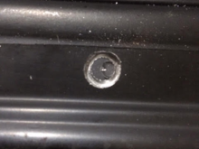 Close up of the spot weld cut.