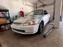 Spray paint was the intent to his the car while it was stolen. Headlights we’re split and not really reassembled.