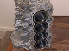 The block is done! Hot tanked, sleeved, bored and honed to fit my pistons, align honed for the arp main studs. 