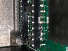Header swelling (some pins touching)