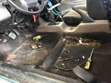 Gross carpet. Extra  and extra shitty speaker wire throughout.