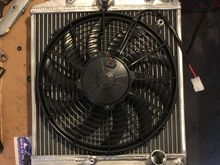 Yeah I know it’s on the wrong side of the rad, just checking the fitment of it.