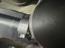 Zero clearance between muffler and passenger sway bar bracket, need to take car to exhaust shop to have muffler moved over about 1”.