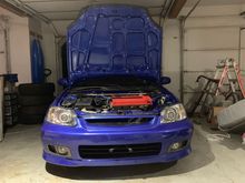 Ok ok, has red Demon eyes and a a while halo. The halo turns amber and flashes when I hit the blinker. Need to decide.. HID or LED, kinda messed up thing, the projectors are H1, which is a single element bulb, there’s many more words to it. I’ll spare you. 