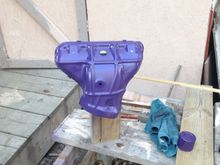 Painted the valve cover with purple high temp paint, didn't do any sanding because I won't be using this whenever I get around to boosting the thing