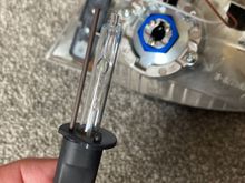 H1 bulb w/ ground rod on left.
