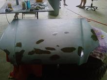 Hood prep work
