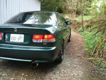 parked from the rear