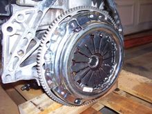 Clutch and flywheel installed