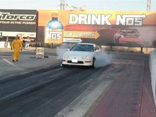 7.71 @ 93.62 MPH at Irwindale's 1/8th mile. 10/07/2010