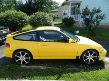I was definitely not the one who put the ricer wheels on and repainted the trim to match the car.