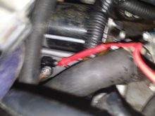 Heres me inserting the positive lead into what I believe is the signal wire. Correct me if im wrong?