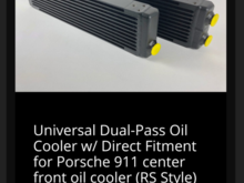 Good oil coolers aren't cheap. 