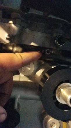 This coolant bypass port goes up to the IACV (for no reason btw)....