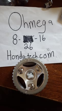 Bisimoto d series adjustable cam gear.
Bought one of the first few so he autographed it. Includes cam key.
*Unused*
$135