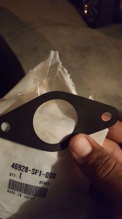 Fresh oem gasket where the clutch mates with the firewall.