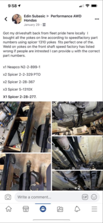 I found some info regarding upgrading the driveline. 