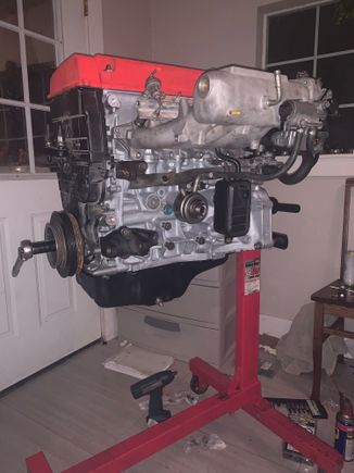 New things are happening, I am moving to Oregon. I need to drive the car there and turbo build isn’t finish. I rebuild— in the freshest fashion, this b16a. Will he installed in blue car NA as temp, and back up engine. 