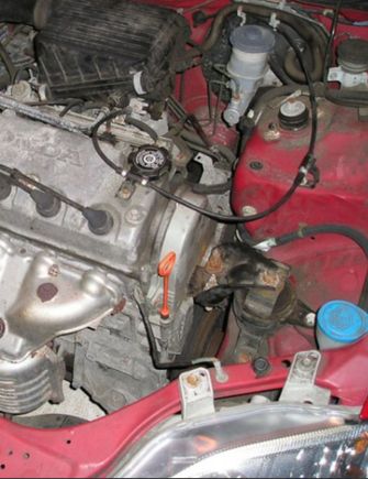 The one on the valve cover and on shock tower