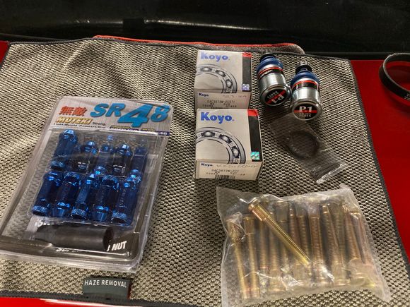 Last few pieces for my front end, only thing left to have every piece of my suspension/ steering upgrades front sway bar bushings and end links, and rear trailing arm bushings and toe kit, the rear stuff can wait