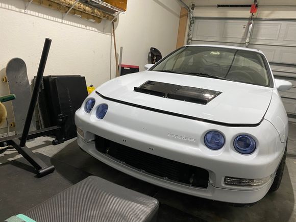 Hood vent. Has the gurney flap for better low pressure creation. 

Ill get more of the rad/turbo/fan