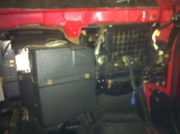 Passenger side above ecu