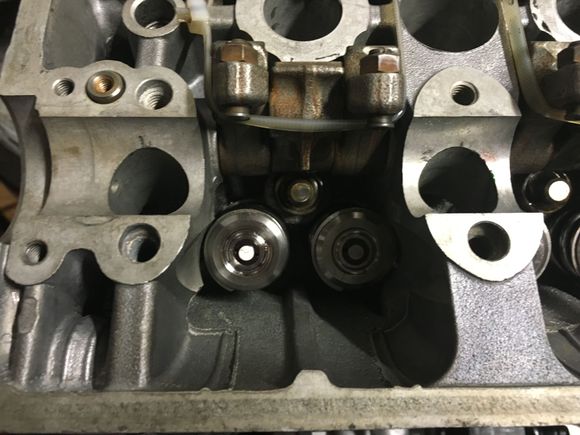 Installed Ferrea Valves and Valve locks with Supertech Valve Springs and retainers