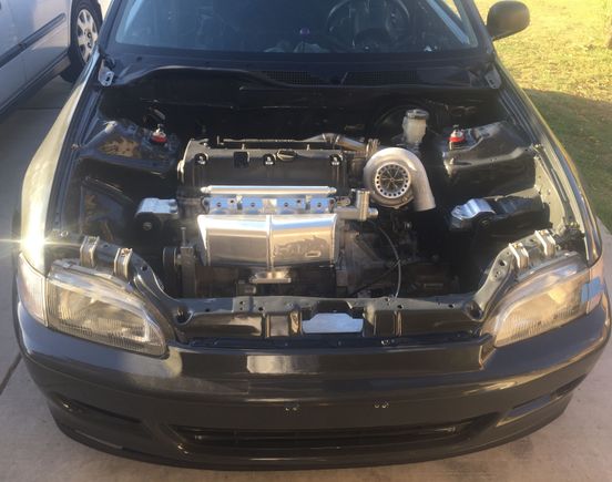 All done up with the mocking..I should be getting my intercooler piping and dowpipe fabbed soon