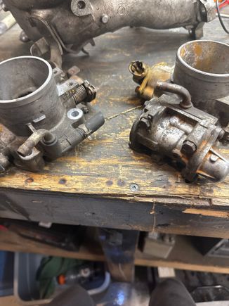The one that was on my engine previously has that thing on the bottom that bolts up and the “new” one is cast into it 