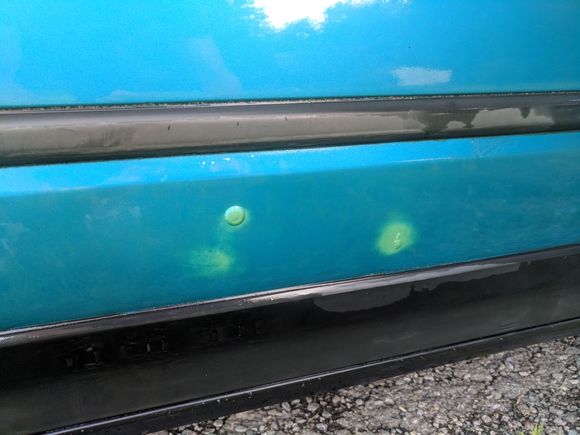 Door showing signs of rust under paint. :-(