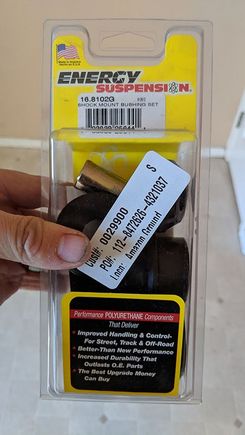 New bushing kit